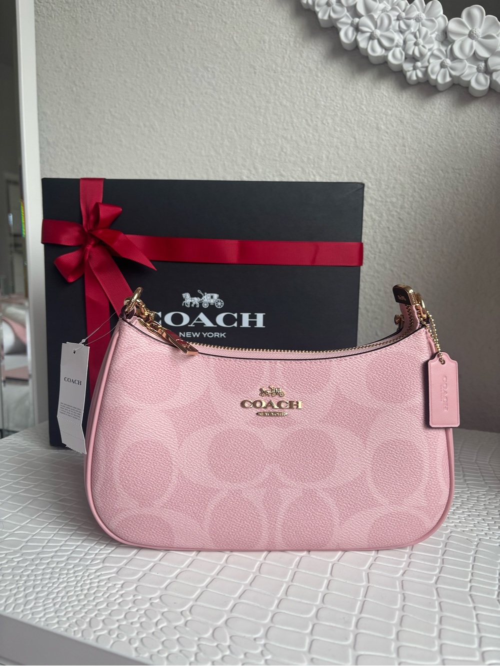 Coach powder pink Teri bag